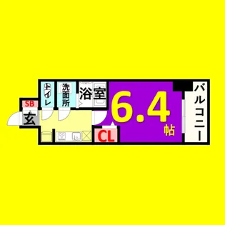 アステリ鶴舞トゥリア【6階】の間取り