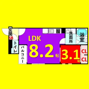 Cherim中村公園【2階】の間取り