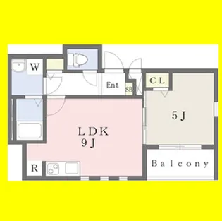 MOVE山王 WEST【1階】の間取り