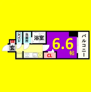 プレサンス大須観音ビザリア【7階】の間取り