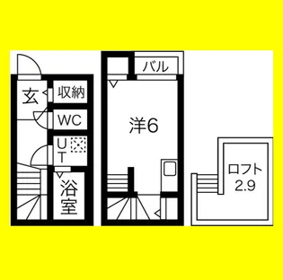 ルークス名古屋【110号室】の間取り