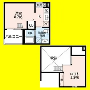 Bonne fraise(ボンヌフレイズ)【103号室】の間取り