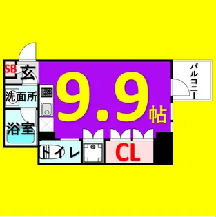 COZY名城公園【8階】の間取り