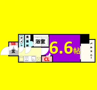 アステリ鶴舞トゥリア【14階】の間取り