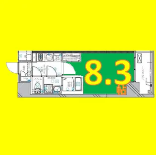 ディアレイシャス名古屋太閤通Ⅳ【2階】の間取り