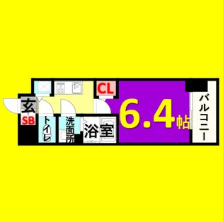 エスリード上前津LIVIA【3階】の間取り