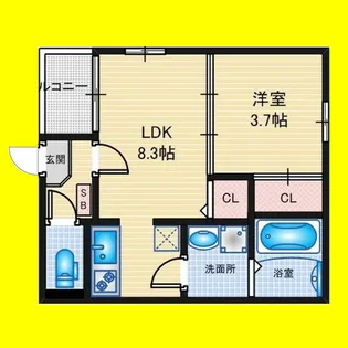 Grace日比野【102号室】の間取り
