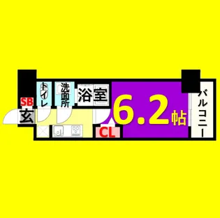 メイクスWアート今池Ⅲ【7階】の間取り