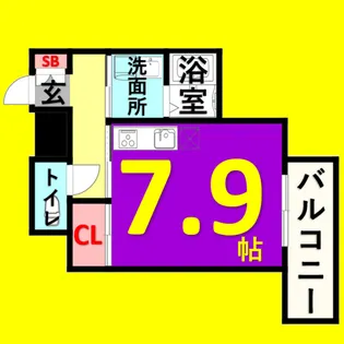 PLATZ TACHIBANA(プラッツタチバナ)【8階】の間取り