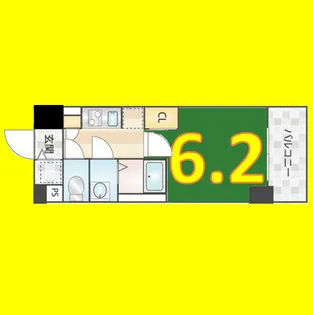 S-RESIDENCE神宮西駅前ascent(アセント)【14階】の間取り