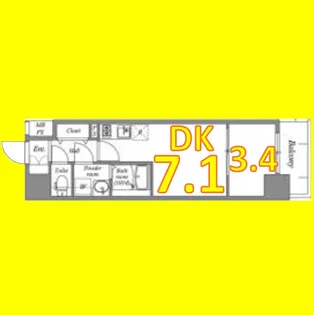ArtizA金山【3階】の間取り