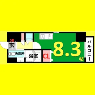 リヴシティ栄【4階】の間取り