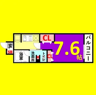 フレールコート東別院【9階】の間取り