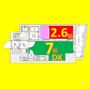エステムコート名古屋上前津【7階】の間取り