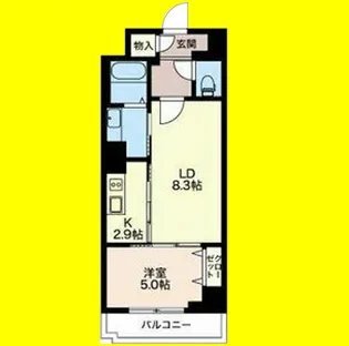 ロイジェント新栄Ⅱ【7階】の間取り