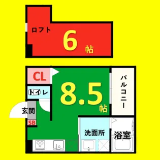 エリュート【2階】の間取り