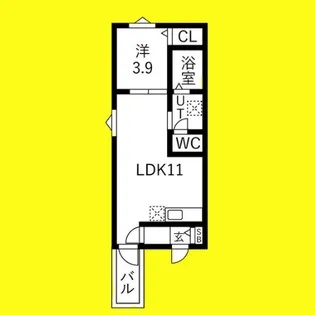DELA本陣通【202号室】の間取り
