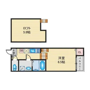 ボヌール名北【201号室】の間取り