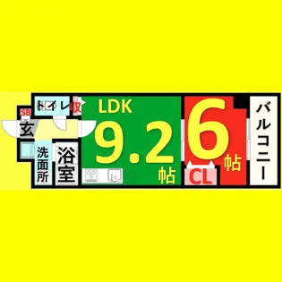 ヴァンクール新栄【3階】の間取り