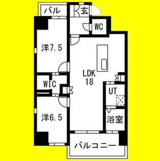 コモレビスクエア名駅北【1002号室】の間取り