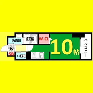 レジデンスSUN.K【10階】の間取り
