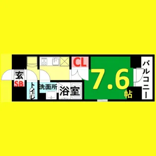 エスリード大須プレシア【8階】の間取り