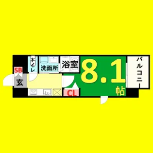パルティール高畑アネックス【3階】の間取り