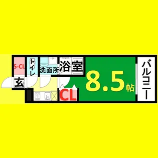 S-RESIDENCE黒川本通一丁目【8階】の間取り