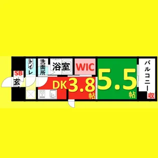 エステムコート名古屋鶴舞シエル【13階】の間取り