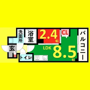 ポルタニグラ大須【10階】の間取り