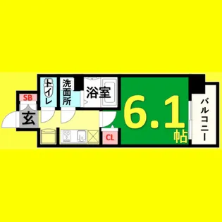 アステリ鶴舞トゥリア【4階】の間取り