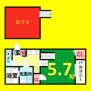 SQUARE千種【2階】の間取り