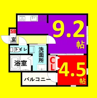 MOVE山王 WEST【1階】の間取り