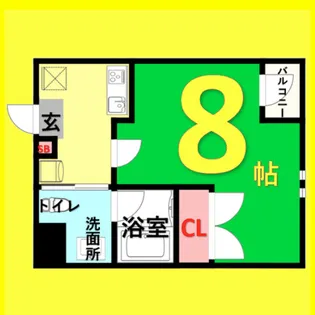 NOVEL KUROKAWA【1階】の間取り