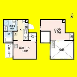 セジョリグラース【1階】の間取り