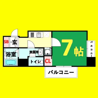 リエス鶴舞WEST TOWER【6階】の間取り