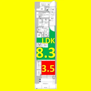 プレサンス ロジェ 名古屋駅NORTH FRONT【5階】の間取り