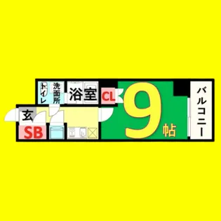 スクエア名駅南【4階】の間取り