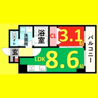 La Douceur今池【2階】の間取り