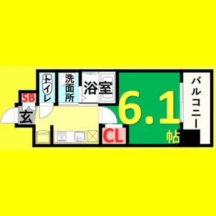エステムコート名古屋栄プレシャス【9階】の間取り