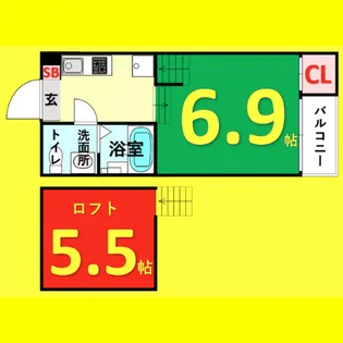 La Mer Bleu【1階】の間取り