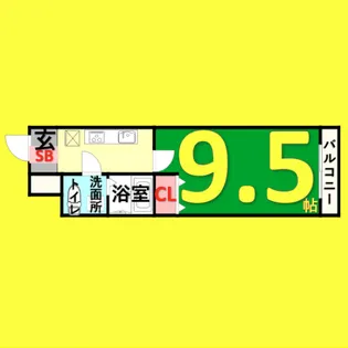 岩塚テラス【4階】の間取り
