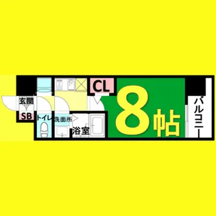 エスリード栄イーストスクエア【2階】の間取り