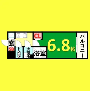 エスリード上前津LIVIA【13階】の間取り
