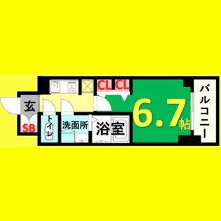 S-RESIDENCE熱田Ⅱ【2階】の間取り