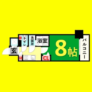 CREST TAPP新栄【13階】の間取り