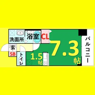 ライジングコート名古屋駅南【9階】の間取り