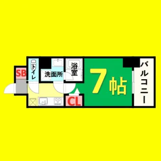 グランドゥール名駅西【2階】の間取り