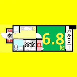 ラ・ヴィ・アン・ローズ【11階】の間取り