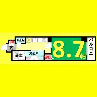 カスタリア新栄Ⅱ【6階】の間取り